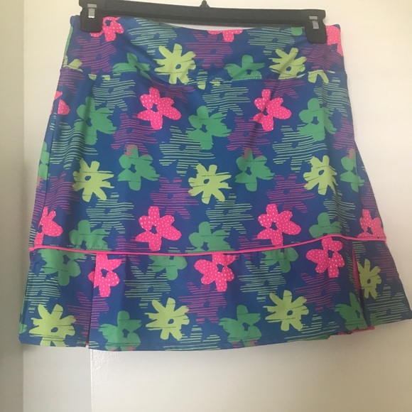 NWT Birdies and Bows Pleated Golf Skorts L XL - Picture 2 of 6